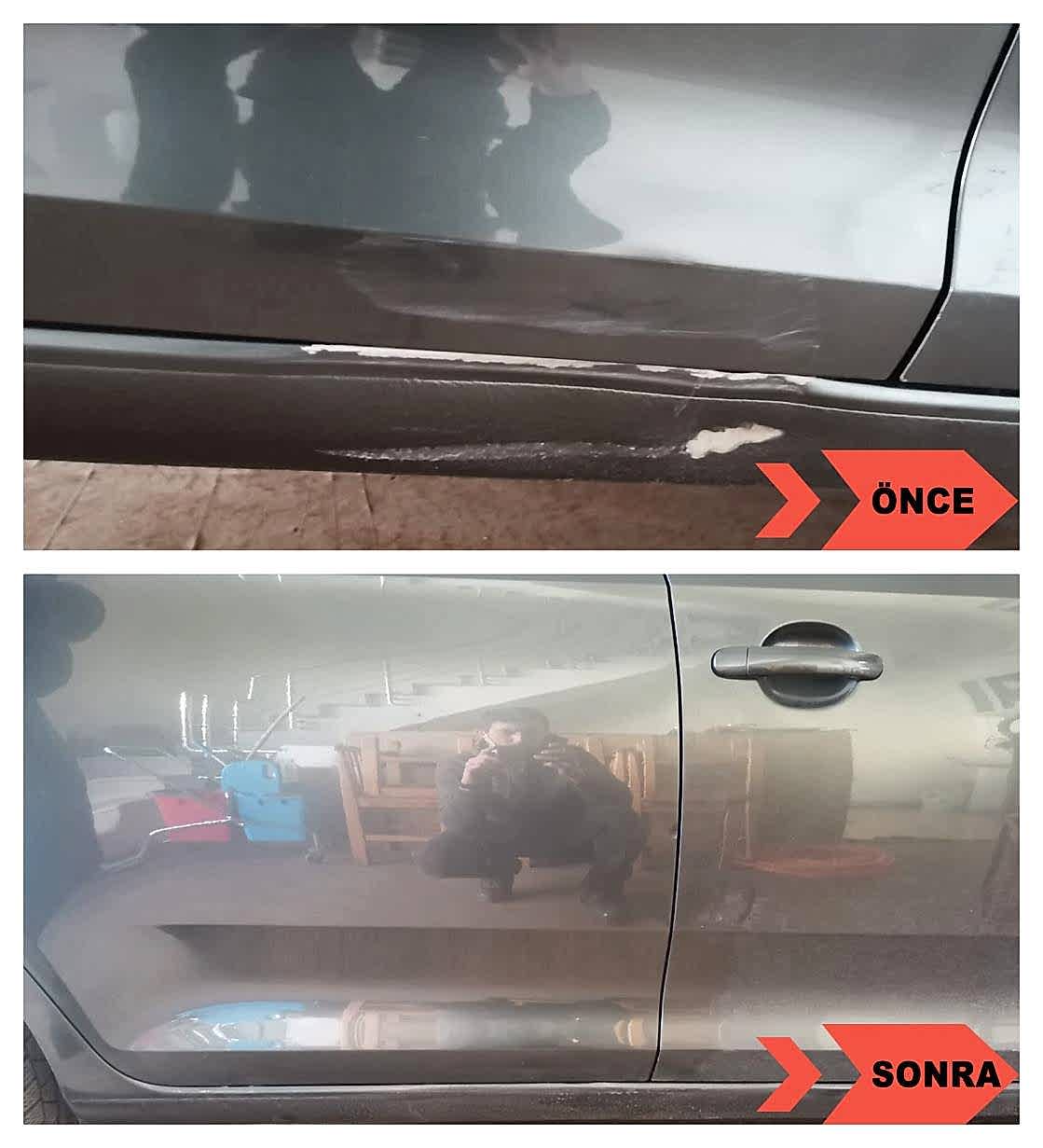 Seat Toledo Ön Kaput ve Sağ Arka Kapı Boyasız Onarım