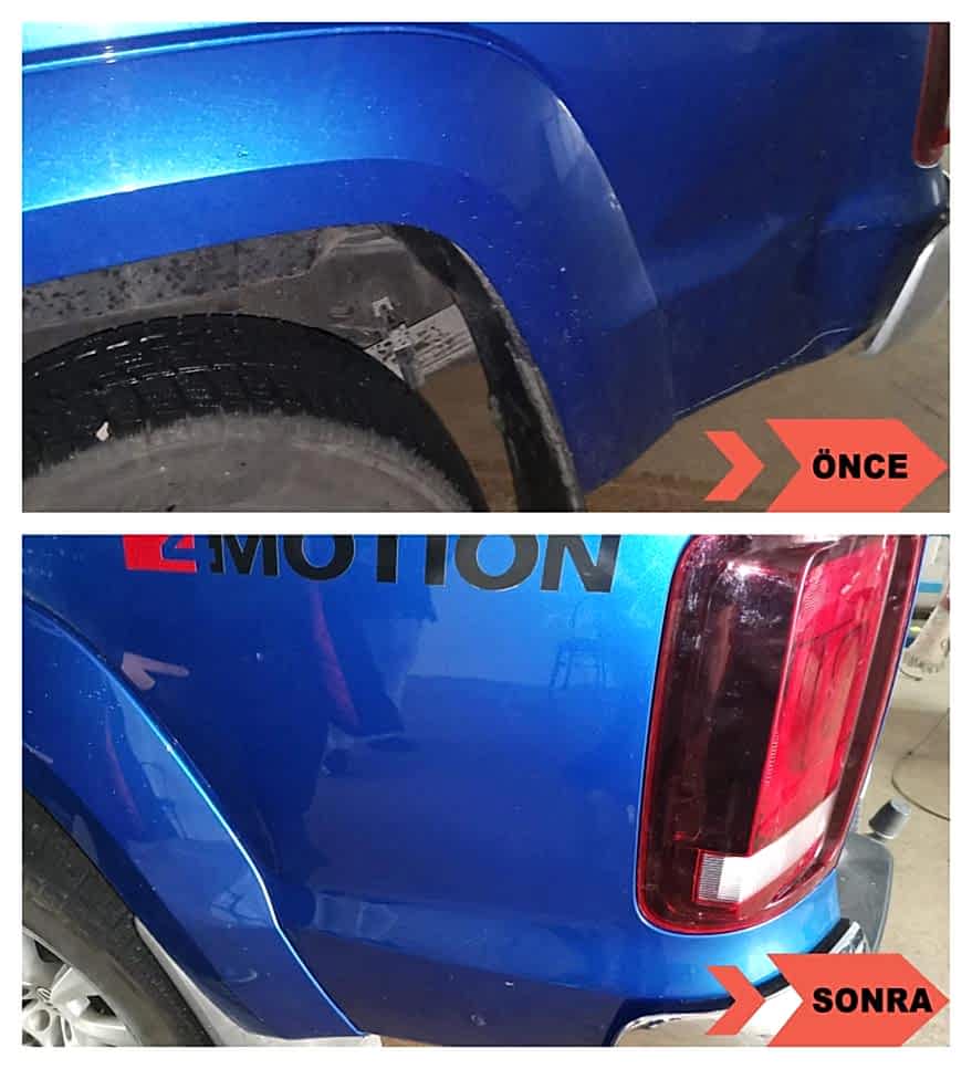 Vw Amarok Sol Arka Çamurluk Boyasız Onarım
